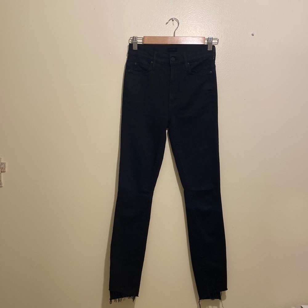 Mother stunner zip ankle step gray not guilty black jeans . Size 25. - Picture 5 of 15